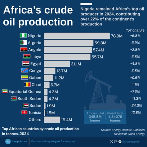 Nigeria remained Africa’s top oil producer in 2024, contributing over ...