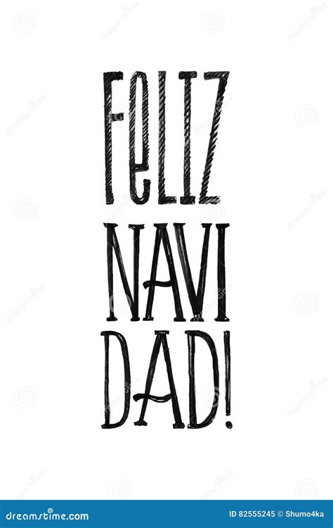 Cartel Del Vector De Feliz Navidad Merry Christmas Retro En Español ...