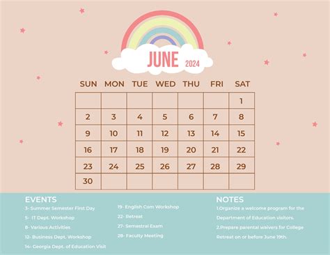 Blank Calendar For June