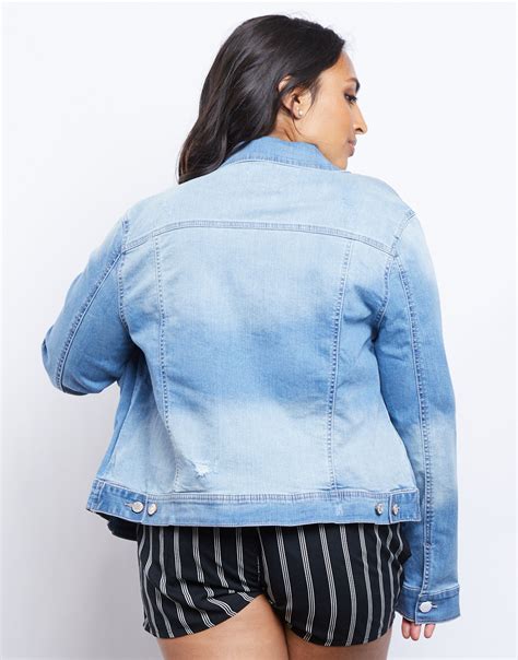 Plus Size Dreamy Denim Jacket - Plus Size Denim Jacket - Plus Size ...