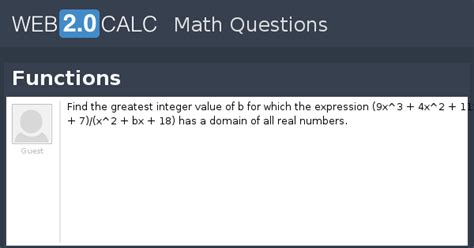 View question - Functions