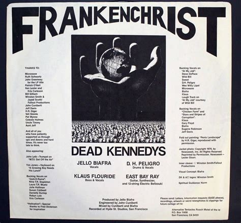 Dead Kennedys LP Frankenchrist- 1st Pressing with Original Geiger Poster | #1842116873