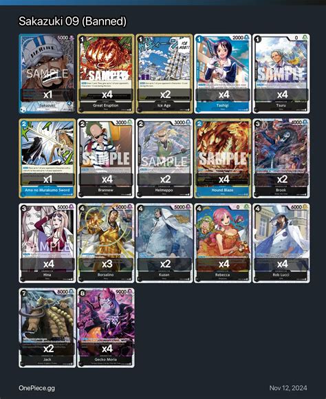 Sakazuki 09 (Banned) One Piece Card Game Deck | OnePiece.gg