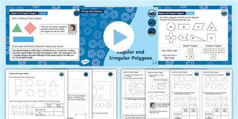 Y5 DiM: Step 9 Regular and Irregular Polygons Teaching Pack