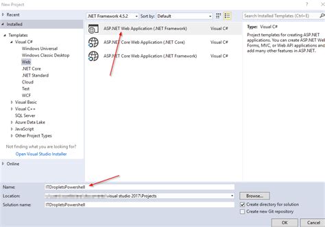 Create Web Application in Visual Studio 2019 的图像结果