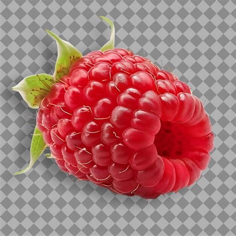 Un dessin d'une framboise avec une tige verte | PSD Premium généré à ...
