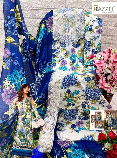 HAZZEL PRINTS M PRINT HITS DESIGN NO - 6002 EMBROIDERED PARTY WEAR SUIT ...