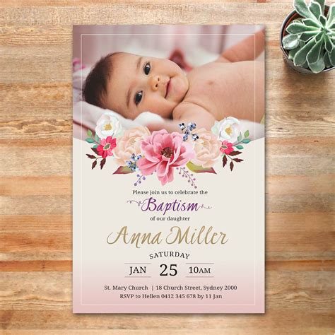 Baby Baptism Invitation