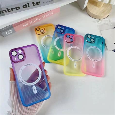 Premium Gradient Silicone Case With Magsafe For iPhone 14 Series ...