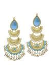 Buy Gold Plated Stone And Beads Embellished Tiered Chandbalis by Belsi ...
