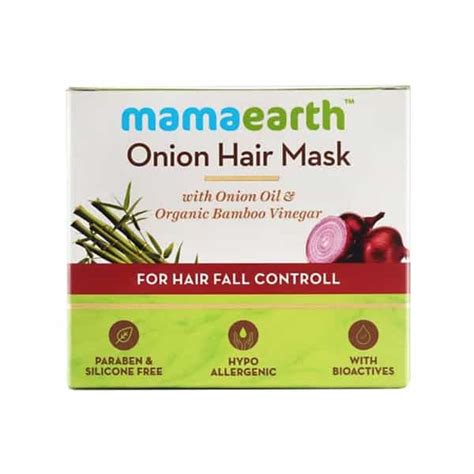 Buy MAMAEARTH'S HAIR MASK ONION & ORGANIC BAMBOO VINEGAR CONTAINER OF ...