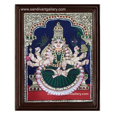 Shop Dhanya Lakshmi Tanjore Painting - Free Shipping- Sandiv Art Gallery