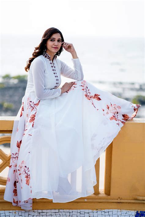 Women White Floral Printed Maxi Dress - Adiba Fashion – FunkyTradition