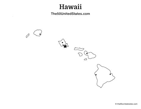 Free Printable State Map of Hawaii with Cities (Labeled) | The 50 ...