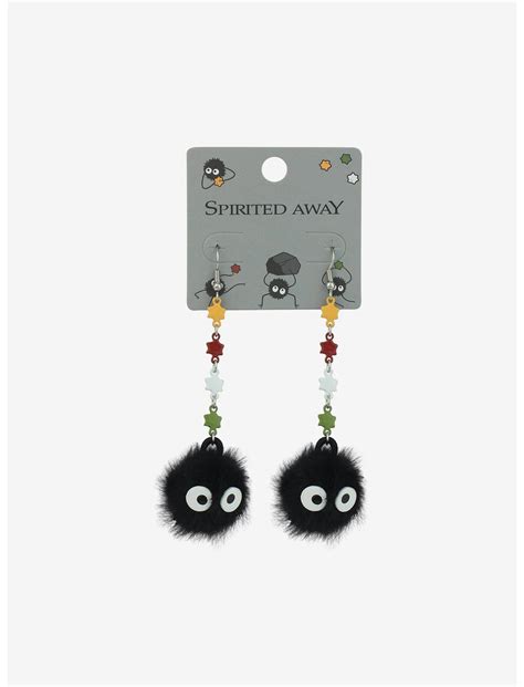 Studio Ghibli Spirited Away Soot Sprites Plush Drop Earrings | Hot Topic