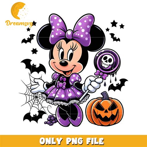 Minnie mouse purple halloween png, Disney halloween cartoon png ...