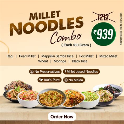 Buy Millet Noodles Online – Nutrient-Rich & No Preservatives – Ueir ...