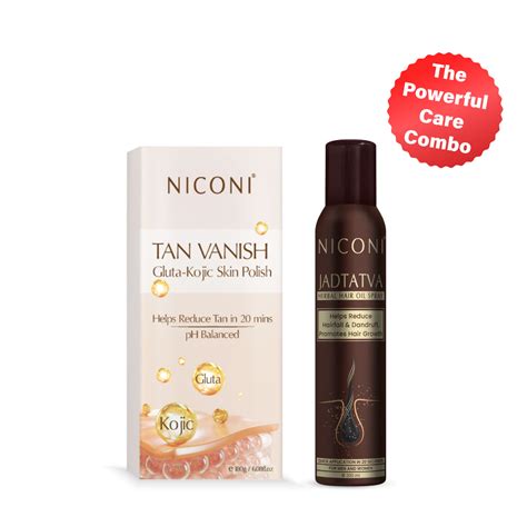 Niconi Tan Vanish Gluta-Kojic Skin Polish & Niconi JADTATVA Herbal Hai ...