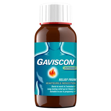Buy Gaviscon Peppermint Flavor Liquid, 150 ml | 19 Minutes Delivery ...