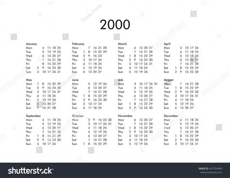 May 2000 Calendar View