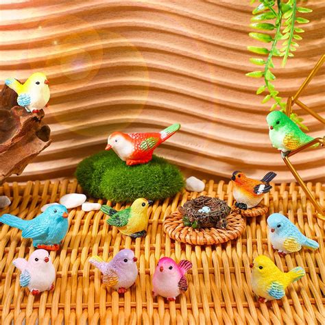 Buy 25 Pcs Miniature Bird Figurines Tiny Bird Figurines Mini Fairy ...