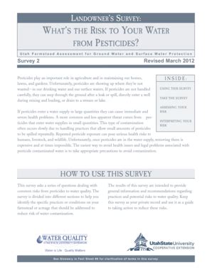 Fillable Online extension usu Farm-A-Syst Survey 2 - What's the Risk to ...