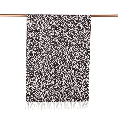 Black Leopard Print Silk Scarf | Ipekevi