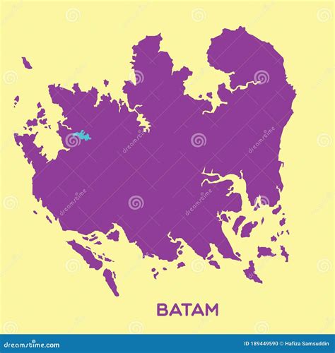 Map of Batam. Vector Illustration Decorative Design Stock Vector - Illustration of city ...