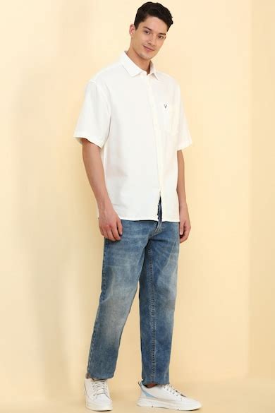 Buy Men White Textured Half Sleeves Casual Shirt Online - 39985652 ...