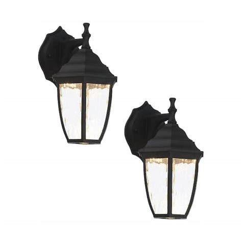 Hampton Bay Outdoor Wall Lamp with LED Light and Water Glass India | Ubuy