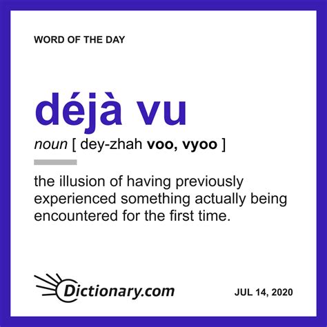 There's something familiar about today's #WordOfTheDay. It's déjà vu ...