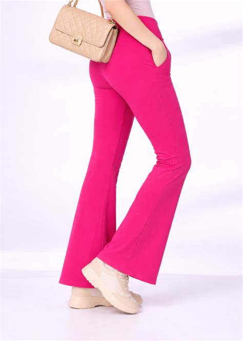 Super Soft Cotton Flared Pants - Magenta – GO GAZAB