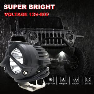 LIU HJG 60 Watt White LED Fog Light Universal for Bikes and Cars (12V-