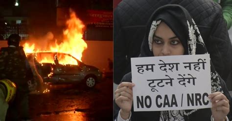 Car Set On Fire, Forces Use Water Cannons On CAA Protesters As Protests ...
