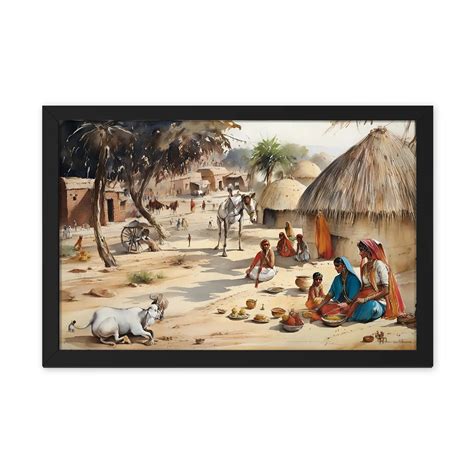 Rajasthani Village Scene Wall Art – Ritwikas