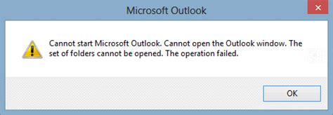 Image result for Cannot Open Outlook Error