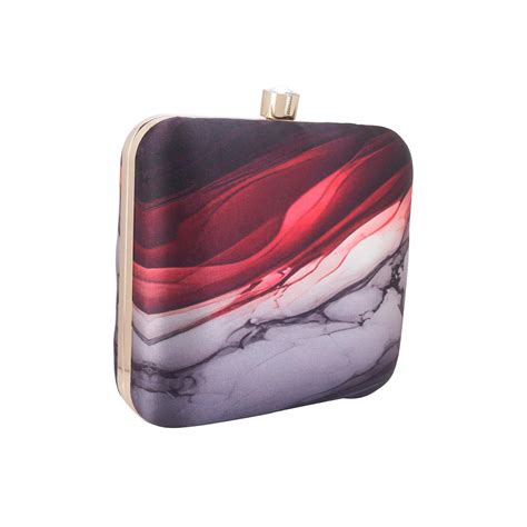 Buy SWISNI Multi-Color Abstract Digital Printed Clutch Bag Online