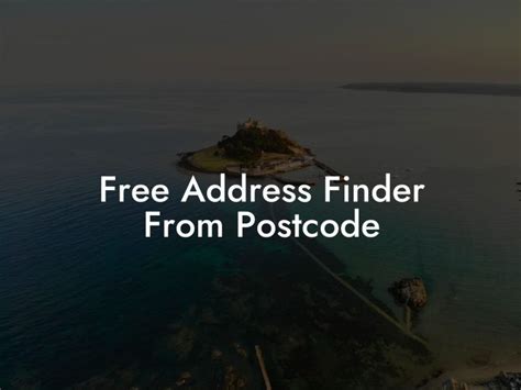 Image result for Postcode Address