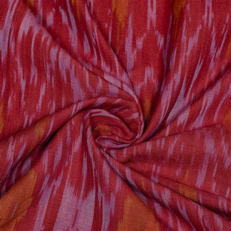 Premium Purple Colour Cotton Ikat Fabric Fabric for Designers | FabCouture