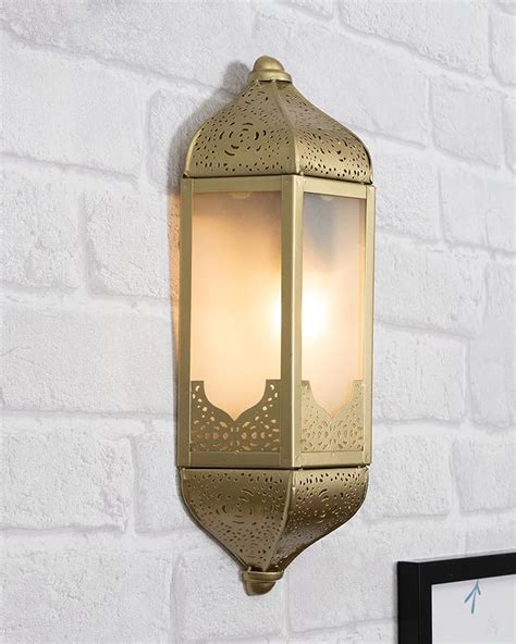 Vintage Moroccan Wall Sconce Lamp, Decorative Door Light, antique Bras ...