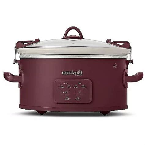 Crock-Pot 6qt Cook & Carry Programmable Slow Cooker Ceramic Lambrusco ...