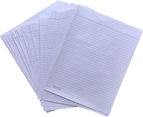 ESCAPER Write Your Way to Success with 50 Loose, A4 Ruled Sheets (One ...