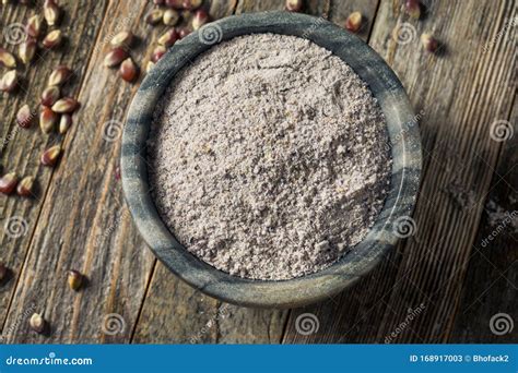 Raw Blue Organic Cornmeal stock image. Image of unhealthy - 168917003