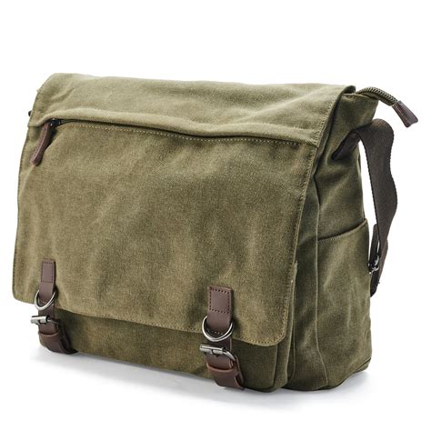 Army Green Canvas Messenger Bag | In stock! | Trendhim