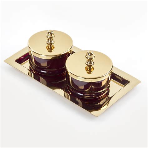 Buy Maya Neale Set of 2 Glass Canisters with Tray from Home Centre at ...