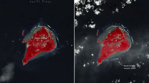 A volcano birthed a new island, and a NASA satellite saw it from space ...