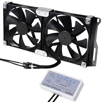 Uueego 5.5"(140mm) 12V RV Ventilation Cooling Fan for Fridge Vent and ...