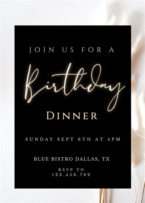 Birthday Dinner Invitation Templates - prntbl.concejomunicipaldechinu ...