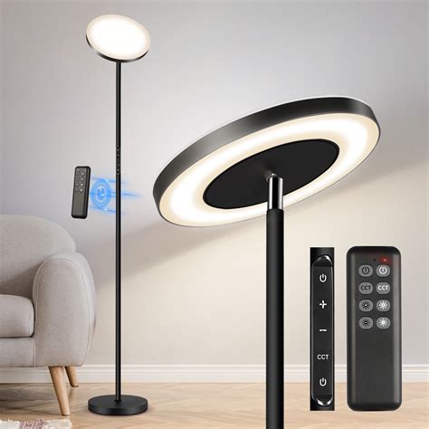 "OUTON 71"" LED Torchiere Floor Lamp, Dimmable with Reading Light ...