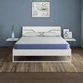 Hybrid Beds - Buy Grande Wood & Metal Bed (White) + Plus Memory Foam ...